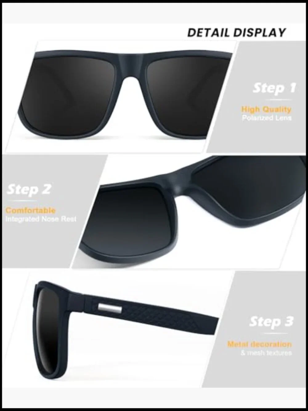Polarized Sunglasses with UV400 Protection for Driving Fishing Golf